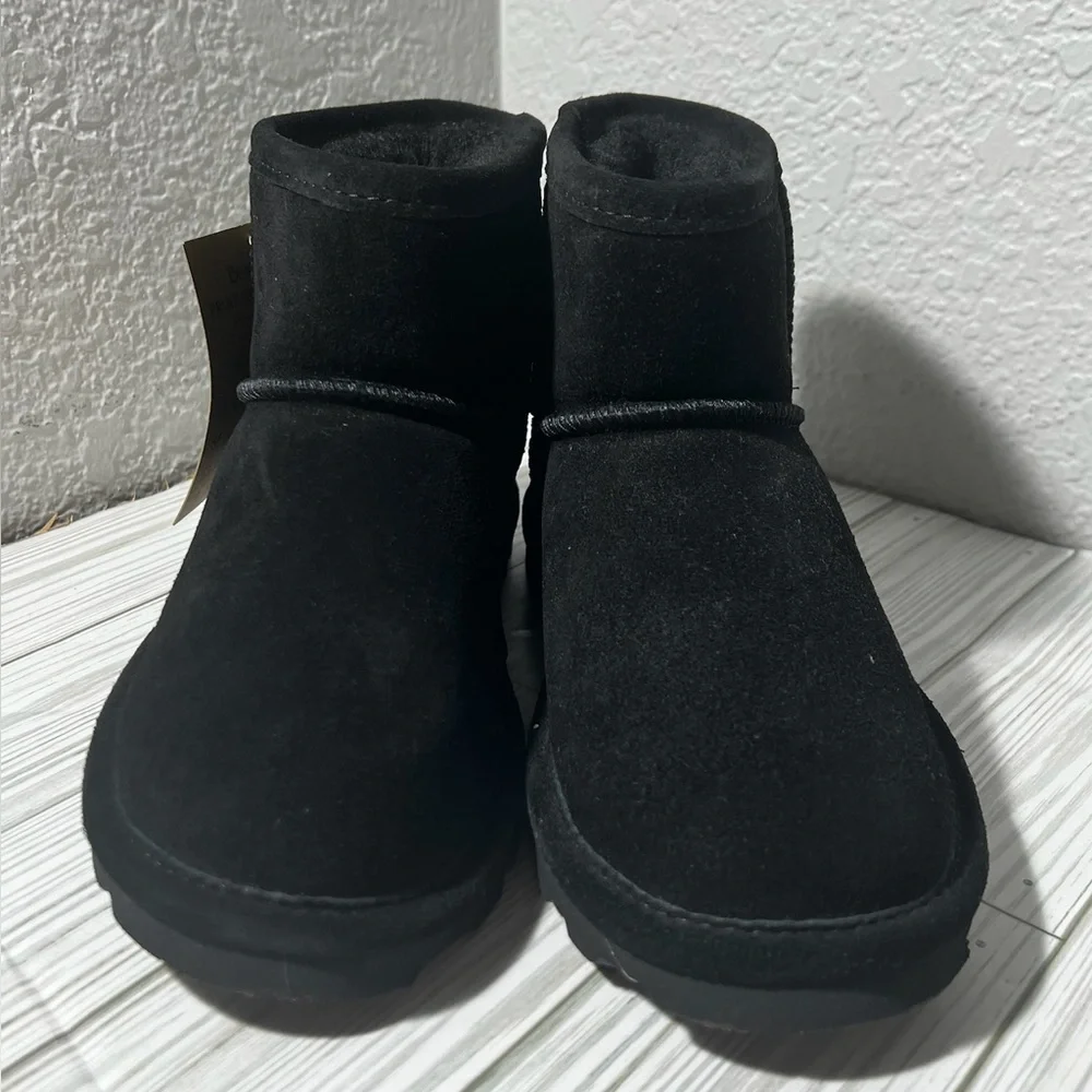 Bearpaw Alyssa Girl’s Suede‎ Winter Boots black size 4 youth waterproof